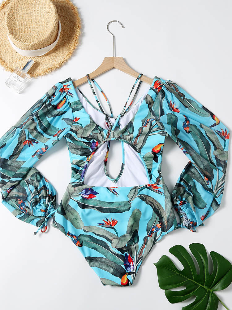 Tropical Cut-out Swimsuit