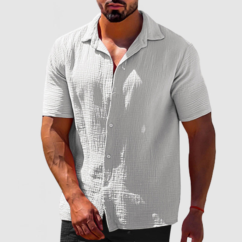 Men's Casual Textured Cotton Shirt