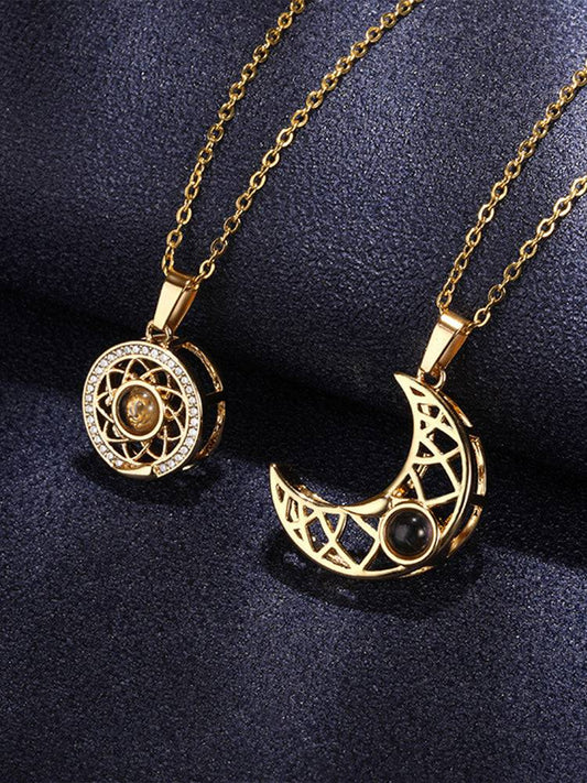 Women's Sun & Moon Couple Necklaces Set
