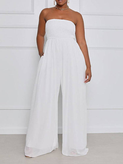 Wide Leg Chiffon Jumpsuit