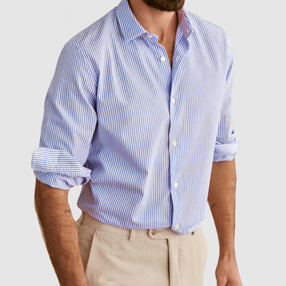 Men's Gentleman's Cotton Everyday Striped Shirt