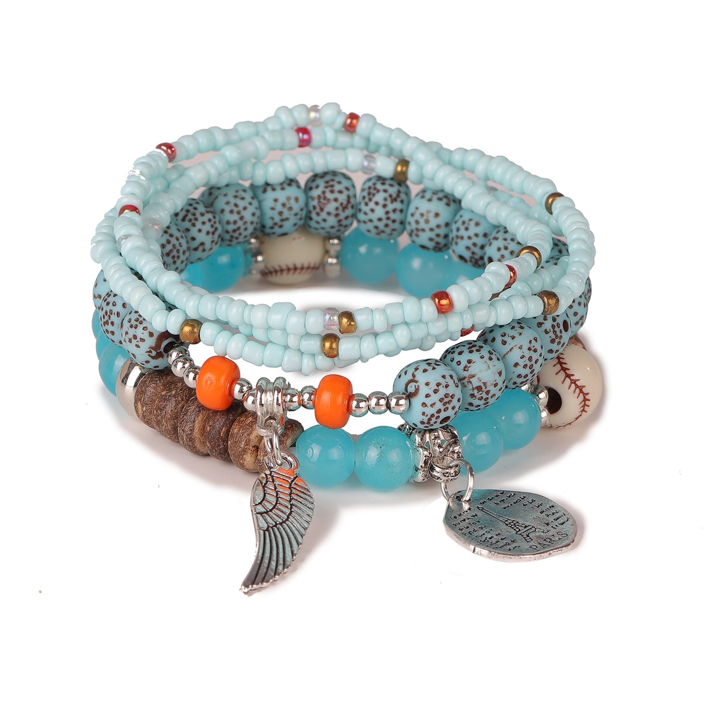 Women's Bracelet Color Bohemian Multi-Layer Stretch Bead Bracelet Ornament