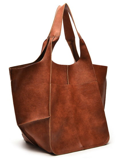 Women's Large Capacity Leather Tote