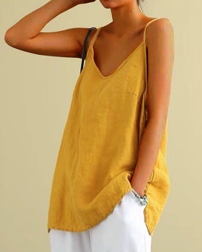 Comfortable Linen Camisole Top