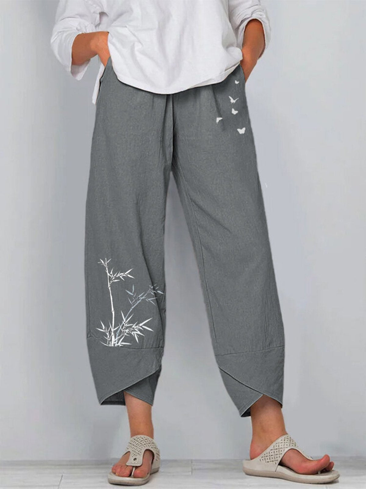 Casual Beach Holiday Daily Camo Printed Shift Pants