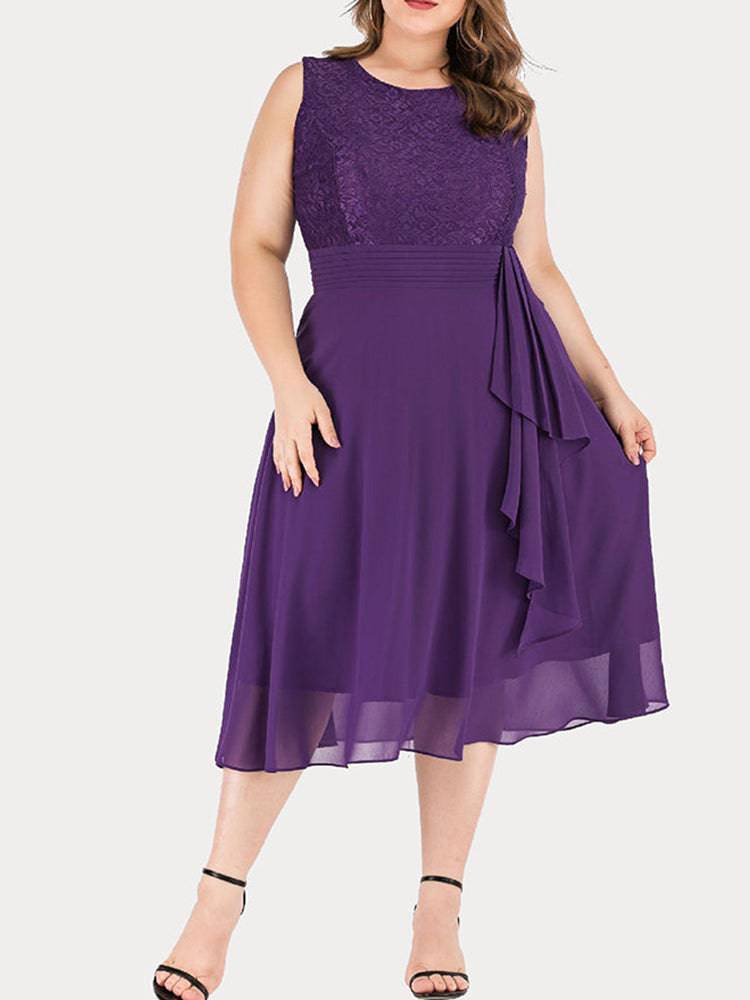 Women's Lace Sleeveless Cocktail Dress