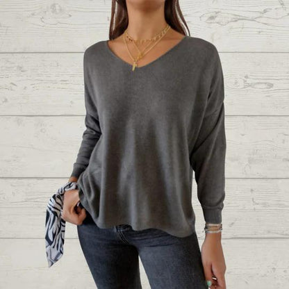 Women's Casual V-neck Thin Top