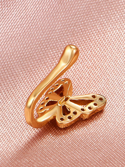 Women's U-shaped Butterfly Nose Ring