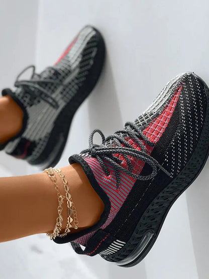 Colorblock Lace Up Sneakers