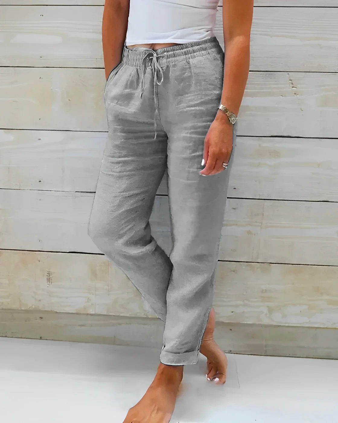 Loose Drawstring Casual Casual Pants