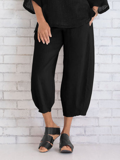 Pure cotton seven-piece trousers