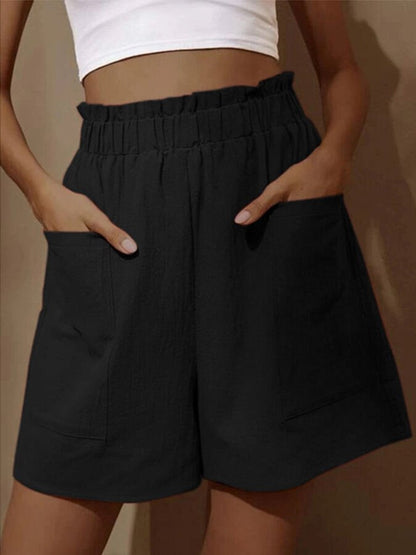 Women's Pure Color Casual Cotton Shorts