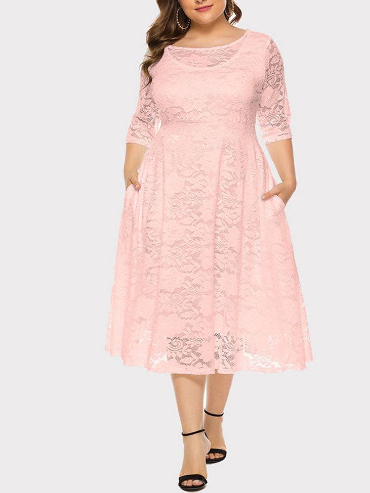 Women's Lace Evening A-Line Dress