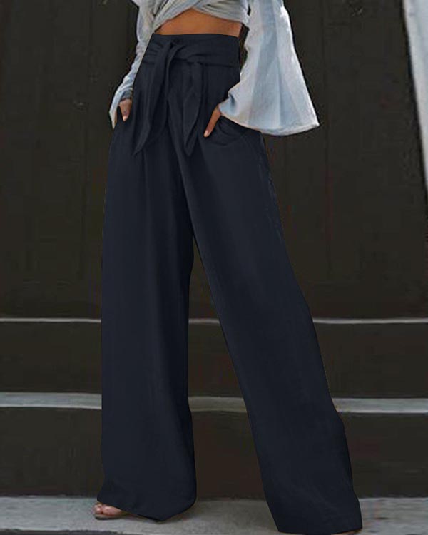 Casual Cotton and Linen Loose Oversized Wide-leg Pants