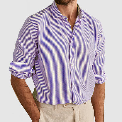 Men's Gentleman's Cotton Everyday Striped Shirt
