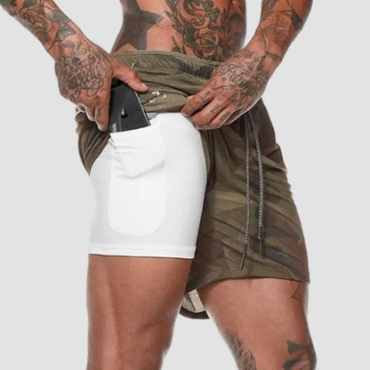 Men's Double Layer Sports Shorts