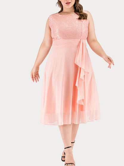 Women's Lace Sleeveless Cocktail Dress