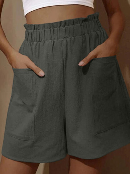 Women's Pure Color Casual Cotton Shorts