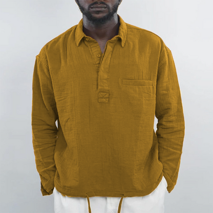 Men's Waist Cord Cotton Shirt