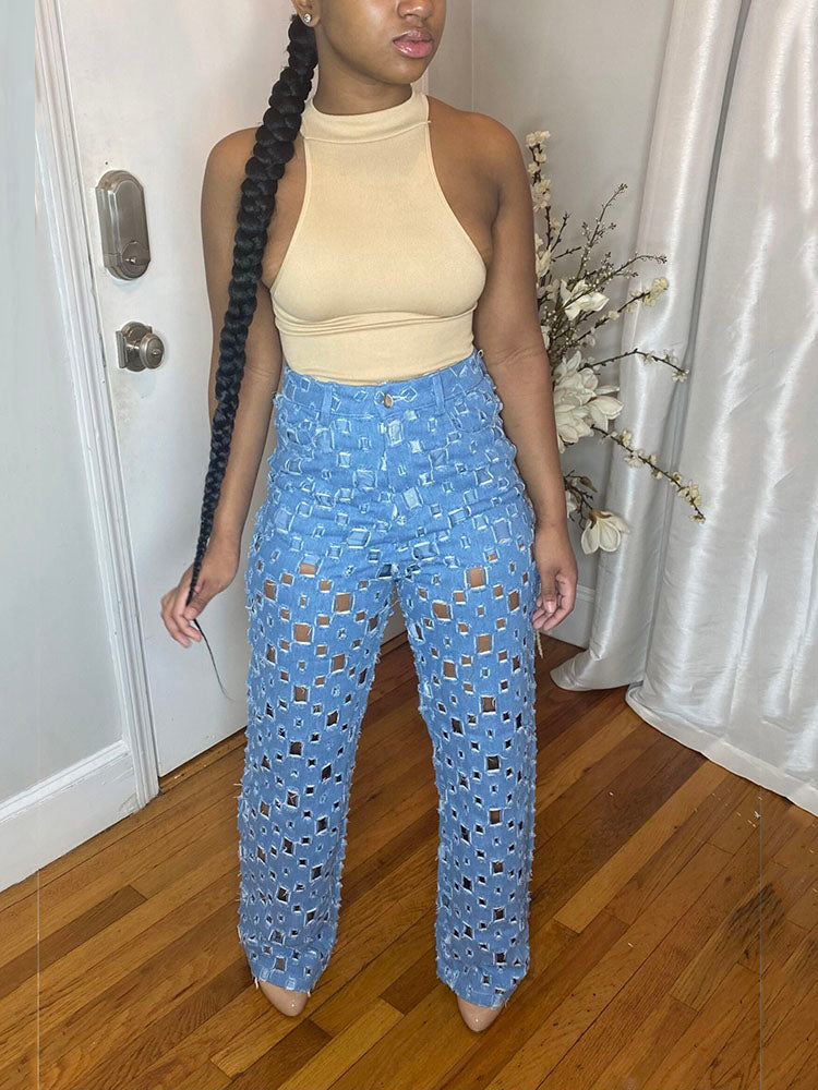 Cutout Denim Jeans