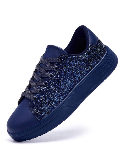 Glitter Shiny Lace Up Sneakers