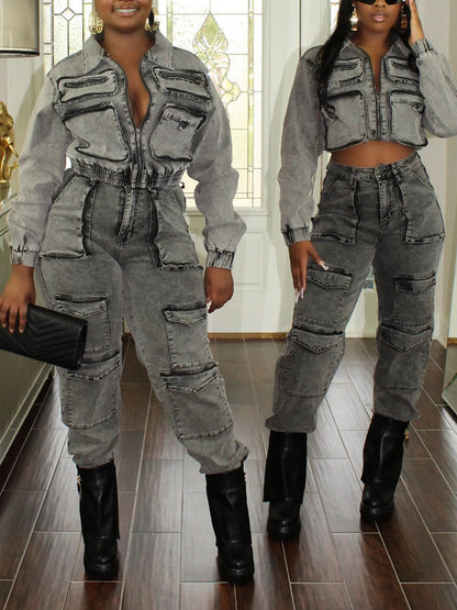 Cargo Denim Set