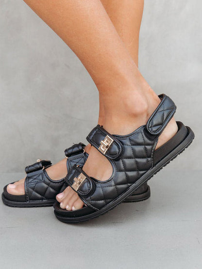 PU Double Velcro Sandals