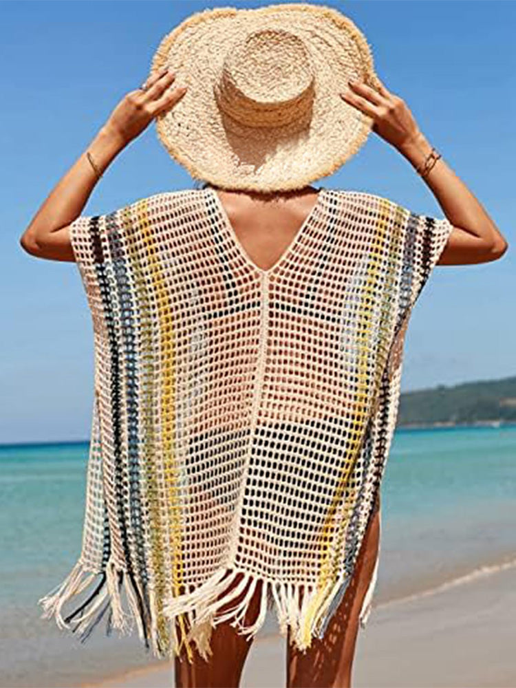 Fringe Crochet Cover Up Dress