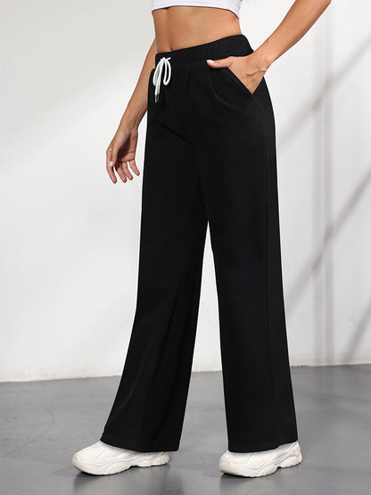 Elastic Waist Drawstring Sweatpants