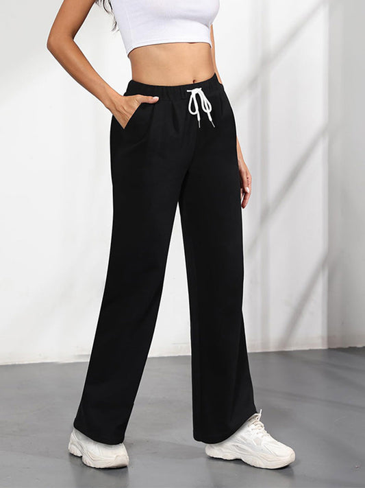 Elastic Waist Drawstring Sweatpants