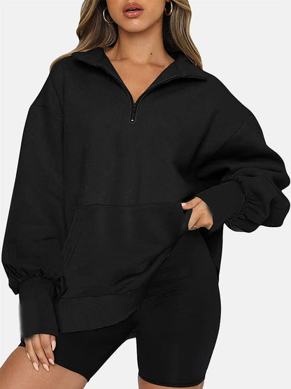 Zipper Pocket Sweatshirt