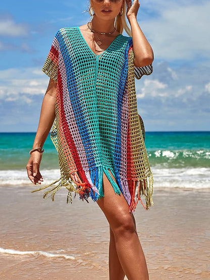 Fringe Crochet Cover Up Dress