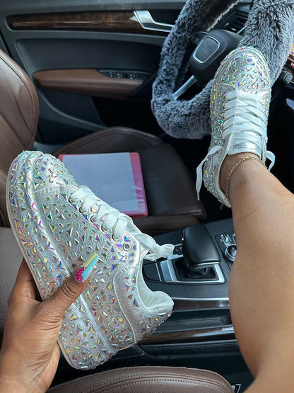 Crystal Embellished Sneakers