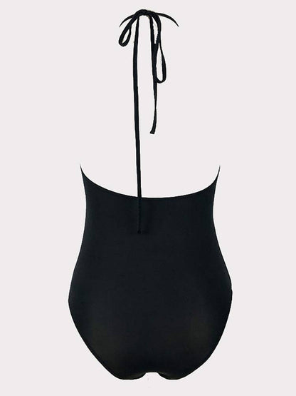 Cut Out Halter One Piece Swimsuit