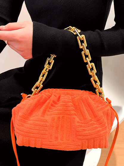 Women's Chains Towel Satchel Bag