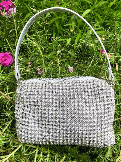 Women's Rhinestone Zipper Bag