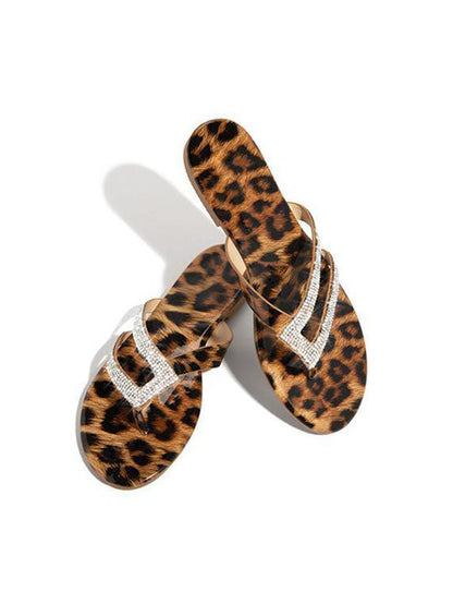 Rhinestone Flip-flop Slides