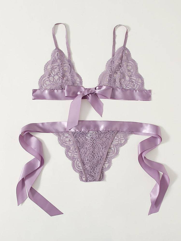 Knotted Lace Lingerie Set