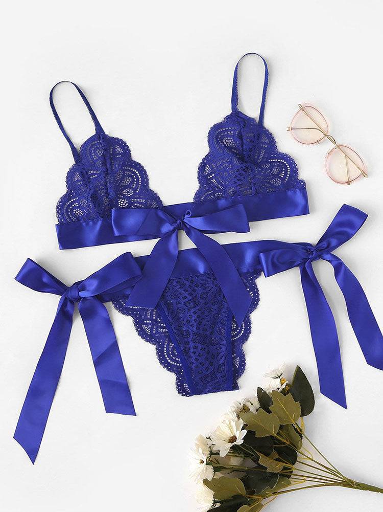 Knotted Lace Lingerie Set