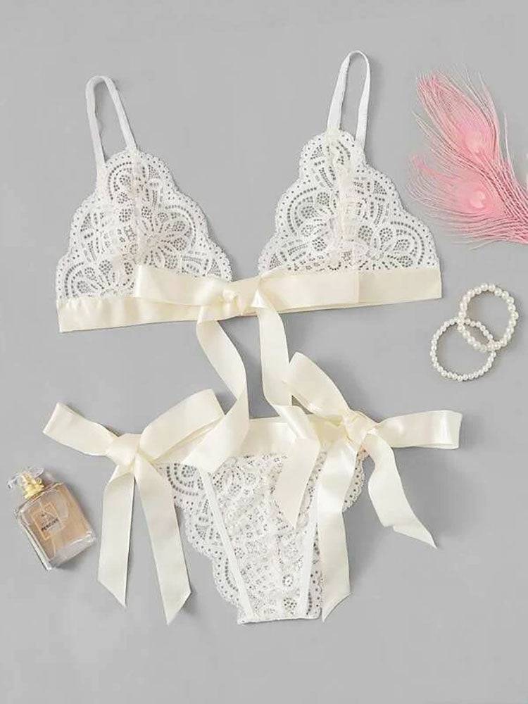 Knotted Lace Lingerie Set