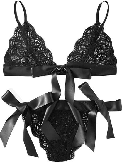 Knotted Lace Lingerie Set