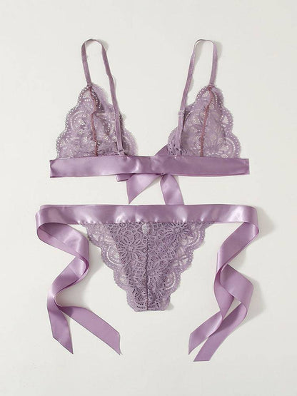 Knotted Lace Lingerie Set