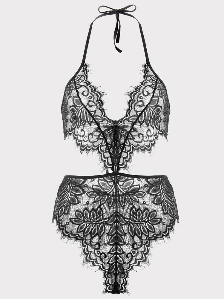 Lace Eyelashes Hollow Out Lingerie