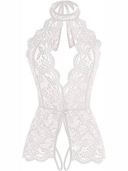 Lace One-Piece Teddy Crotchless Lingerie