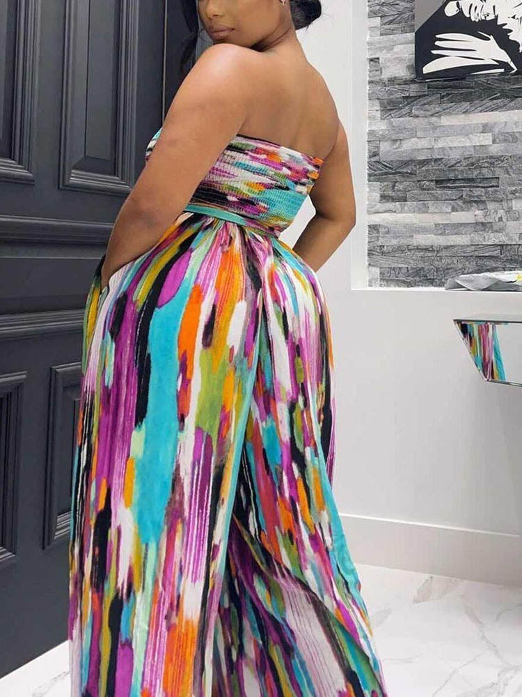 Tube Boho Beach Wide Leg Jumpsuit