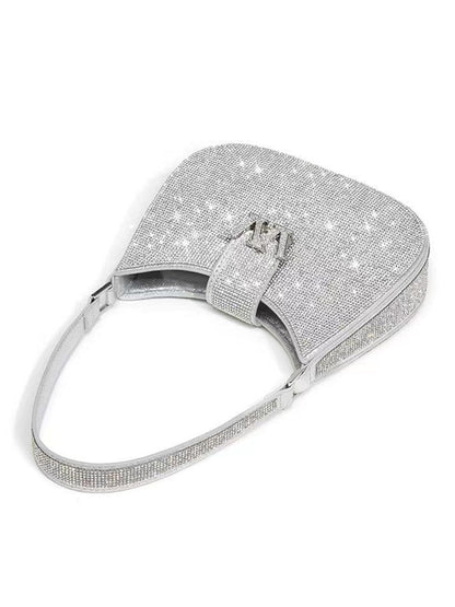 Women's Rhinestone Saddle Shoulder Bag