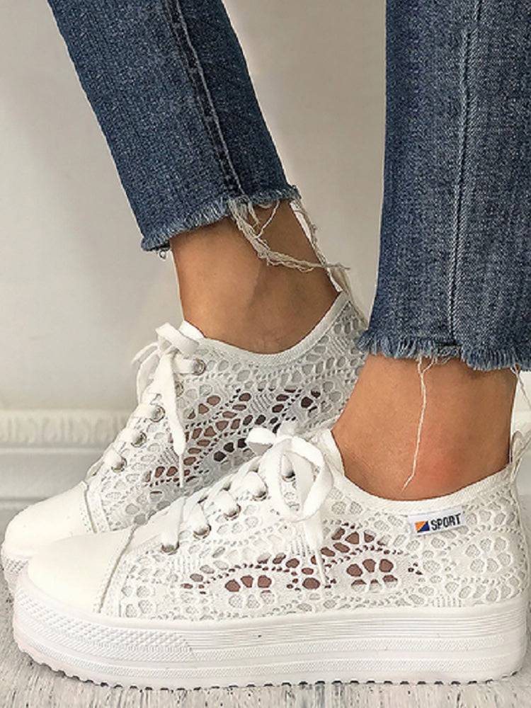 Eyelet Hollow Out Sneakers
