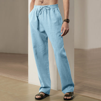 Men's Breathable Linen Baggy Trousers