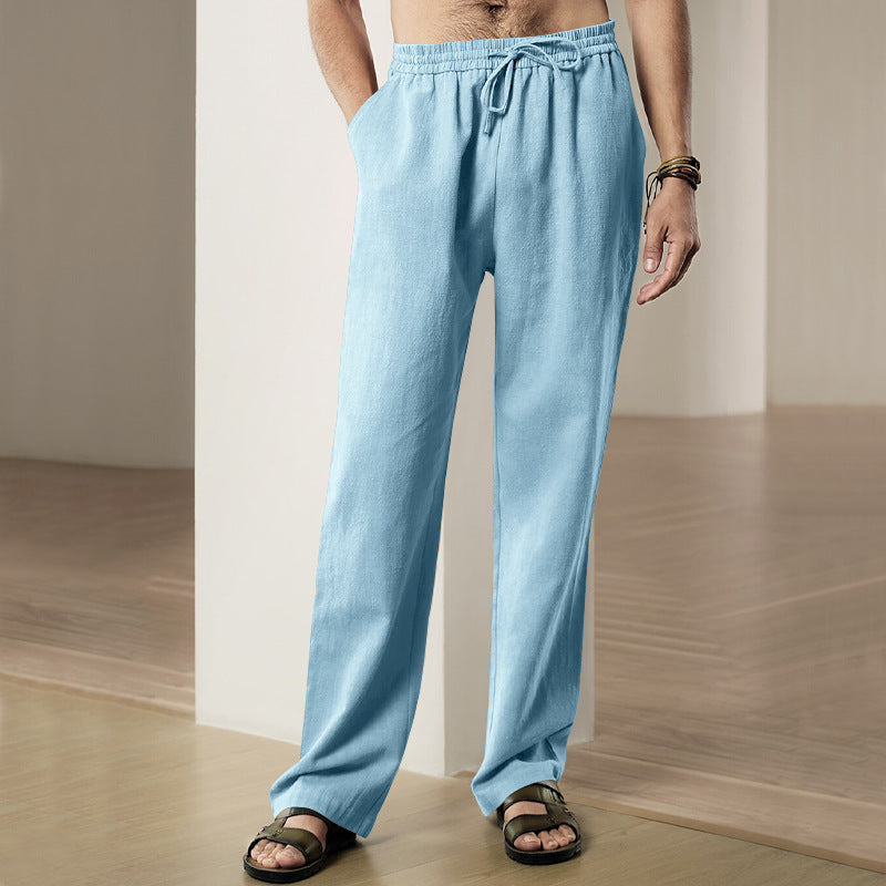 Men's Breathable Linen Baggy Trousers