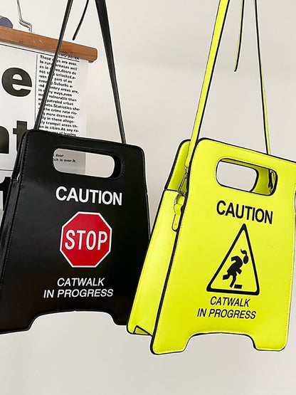 Women's Warning Sign Design Bag